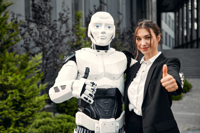 robot-with-businessmen-on-the-street-near-the-buil-2023-11-27-05-35-17-utc